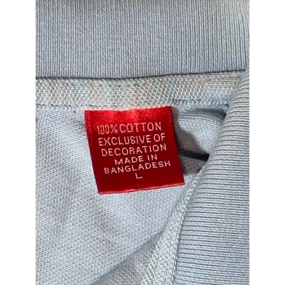 IZOD Mens Light Blue Short Sleeve Polo Shirt Embroidered Logo Size Large - Picture 4 of 10